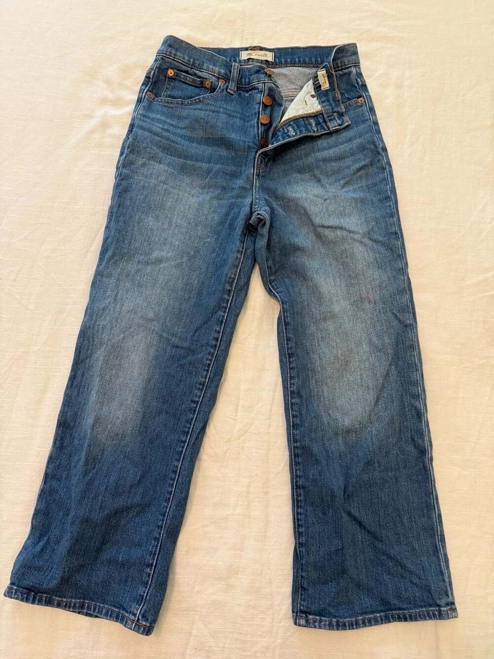 Madewell Slim Wide-Leg Crop Jeans Size 27